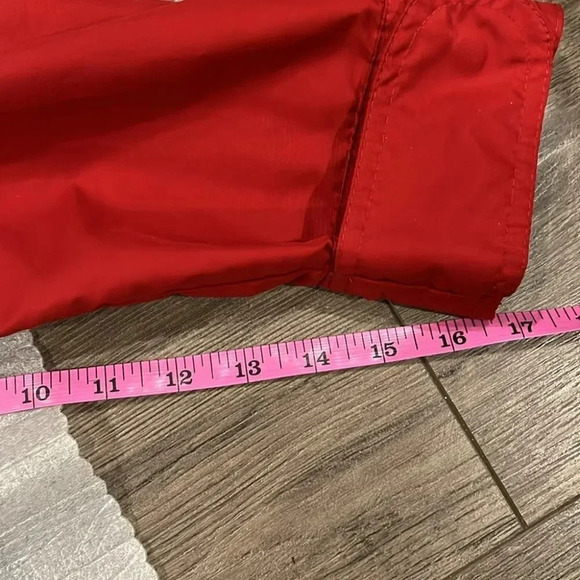 [L]Eddie Bauer Red Mesh Lined Windbreaker Trench Jacket - Picture 14 of 14